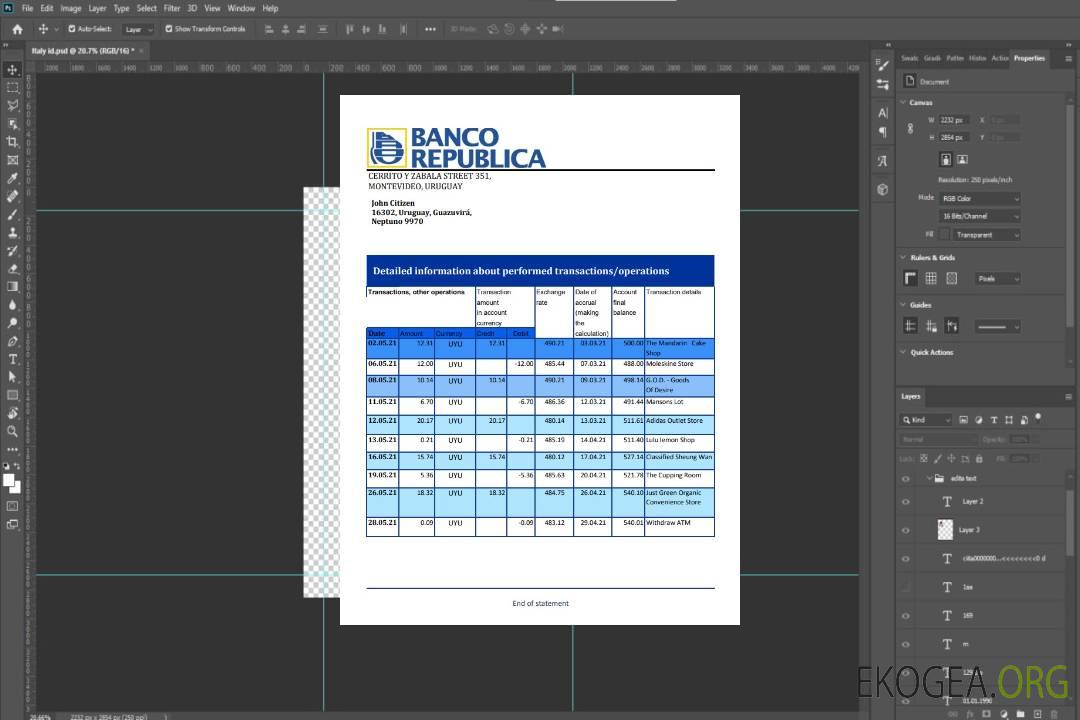 Uruguay Banco de la República Oriental del Uruguay excel pdf template